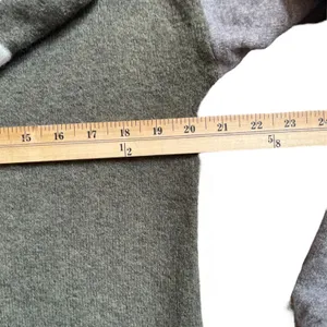 MADEWELL Olive Green/Gray/Beige Merino/Alpaca Wool Blend Crew Neck Sweater Small thumbnail 11