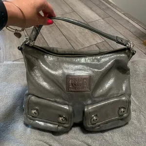 Coach Metallic Silver Poppy Hobo Bag thumbnail 2
