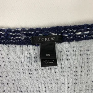 J Crew Sweater Womens XS Blue White‎ Marled Full Zip Knit Cardigan Long Sleeve thumbnail 2