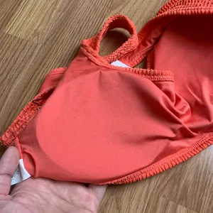 ZYIA size medium new muted peach ribbed Bikini Set orange two piece vaca travel thumbnail 13