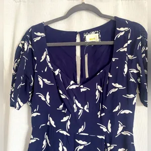 NWT Anthropologie Maeve Fern Ruched Dress 4 Fit & Flare Button Down Cottagecore thumbnail 8