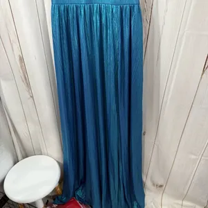 Lulus Women’s Medium Blue Lurex Maxi Dress NWOT thumbnail 2