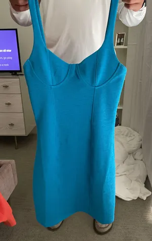 ZARA Blue Bodycon Dress thumbnail 1