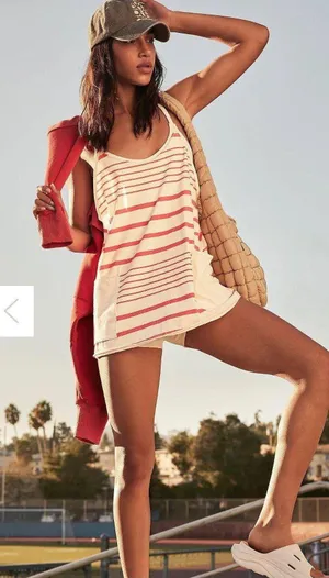 Free People Movement Striped Hot Shot Dress | NWOT | Medium | MSRP $70 thumbnail 1