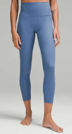 Lululemon Align‎ High Rise Ribbed Pant 25” Oasis Blue size 6 thumbnail 1