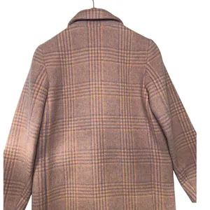 Tara Jarmon Paris Plaid Wool Blend Coat Pink Orange Size 34 French EU 34 US 2-4 thumbnail 9