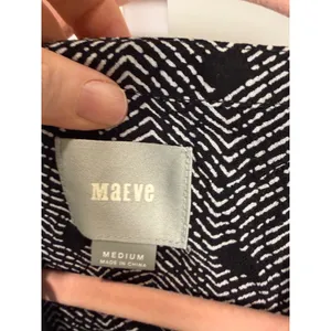 Maeve Anthropologie Black & White Polka Dot‎ Dress Artsy Boho Parisian thumbnail 5