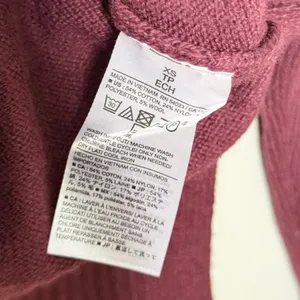 NWT Banana Republic Factory Wool Mock Neck Pullover Sweater Red Burgundy Size XS thumbnail 6