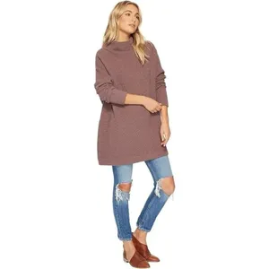 Free People Ottoman Slouchy Tunic Size Small oversized sweater ribbed knit mock thumbnail 9