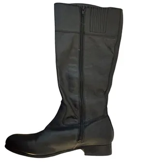 ARTURO CHIANG Black Leather Riding Knee High Boots Womens 8.5 MW Side Zip thumbnail 5