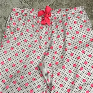 Victoria’s Secret Polka Dot satin Pajama Pants Pink Dots Large thumbnail 3