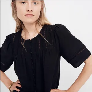 Madewell Pleated Button-Front Shift Dress thumbnail 3