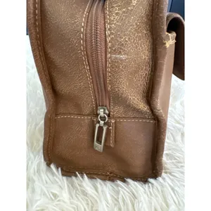Cole‎ Haan Leather Satchel Purse Handbag Top Handle Flap Closure Brown thumbnail 5