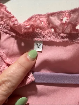 Pink eyelet blouse. Medium thumbnail 2
