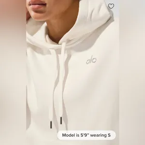 Alo Yoga NWT Accolade Hoodie Sweatshirt Ivory Color Size XL thumbnail 3
