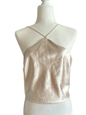 Na-Kd Satin Singlet Tank Crop Minimalist Neutral Top 38 thumbnail 2