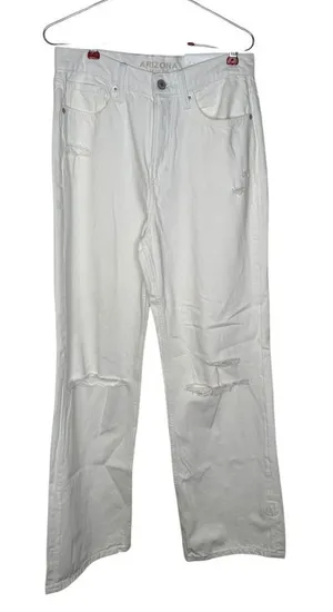 Arizona Jean Co. Women‎ Jeans Skater Slouchy Ripped Hi-Rise Wide Leg Sz.5 NWT thumbnail 1