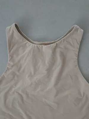 Skims Beige Sleeveless High-Neck Sport Bra Size S thumbnail 3