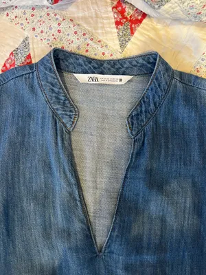 ZARA Denim Mini Dress size XS thumbnail 2