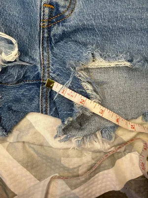 Women’s Distressed Levi’s Denim Shorts thumbnail 7