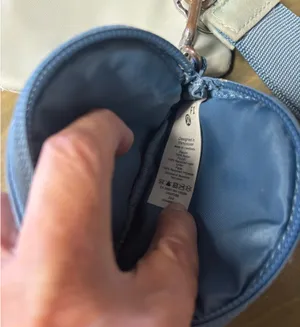 Lululemon Powder Blue / Utility Blue Dual Pouch Wristlet. In GUC! Well loved with untreated stains. thumbnail 9