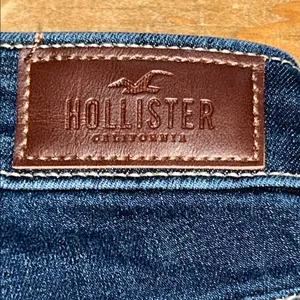 Hollister Dark Blue High Rise Super SkinnyJeans Distressed Size 00R 23W thumbnail 9