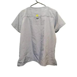 Wink Four Stretch 4 Light Blue Scrub Top Size L thumbnail 2
