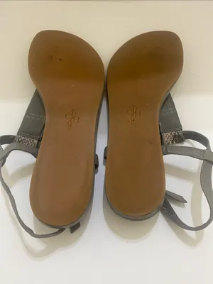 COLE HAAN Molly Flat Thong ll gray leather with snake skin pattern size 10 thumbnail 5