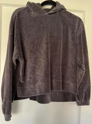 Aerie Cozy Hooded Corduroy Pullover thumbnail 1