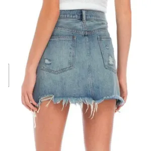NWT Free People Relaxed & Destroyed Denim Mini Skirt | Size 24 thumbnail 5