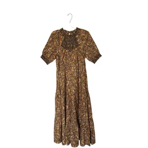 Saylor Kristin Large Leopard Print Tiered‎ Maxi Dress Cottagecore Prairie Boho thumbnail 4