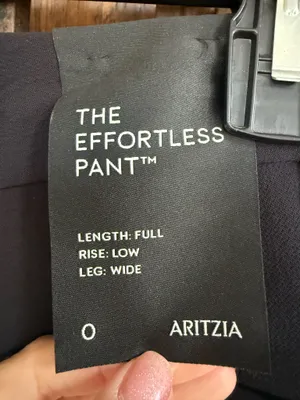 Aritzia Black Wide-Leg Low Rise, Length- Full Trousers Size 0 thumbnail 5
