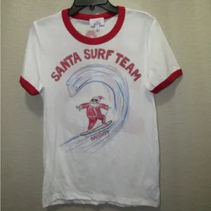 Naughty Surf Santa T-Shirt XS, RARE ! thumbnail 2