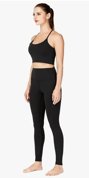 NEW Black Sunzel Workout Leggings High Waist Tummy Control L 28” inseam thumbnail 7