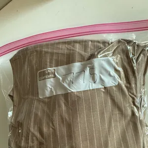 WAYF Double Breasted Brown White Pinstripe Blazer Business Work Career Neutral M thumbnail 8