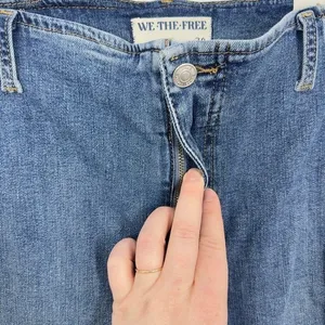 We The Free Free People Level Up Slit Bootcut Jeans Medium Wash Size‎ 30 Boho thumbnail 3