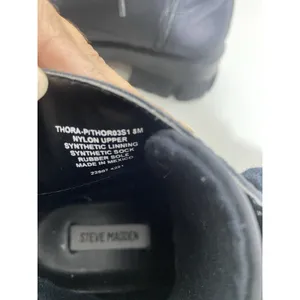 Steve Madden Thora-P Black Nylon Lace-Up Combat Ankle Lug Boots Women's 8 thumbnail 13