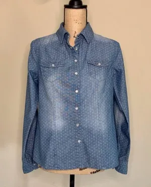 Papaya Denim Casual Shirt Size L thumbnail 2
