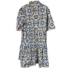 Tuckernuck Golden Medallion Crawford Dress Size Large Blue Cotton Mini thumbnail 8