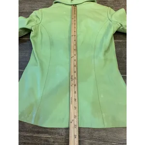 Vintage Neto lime green Italian leather jacket by Size 4 Mod Retro Twee‎ thumbnail 10