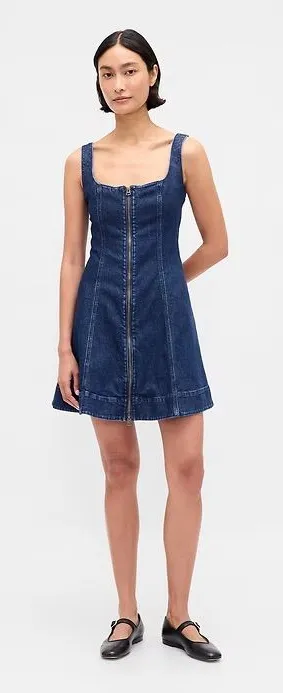 Gap Denim Zip-Front Mini Dress thumbnail 1