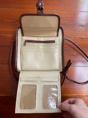 Vintage Liz Claiborne Classic Two-Tone Crossbody Bag Wallet Combo Preppy Y2K 💛🎀 thumbnail 13