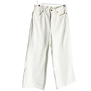 Wrangler World Wide Cream Wide Leg High Rise Western Denim Jeans Size 30x28 thumbnail 2