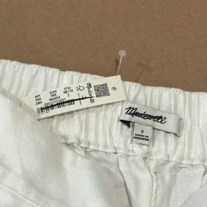 NWT Madewell Pull-On Straight Crop Pants NR174 White Linen Cotton‎ Blend Size 2 thumbnail 9