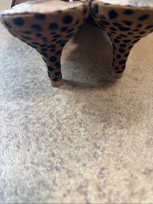Isaac Mizrahi Leopard Print Pointed Toe Slingback Flats - Brown/Black thumbnail 3