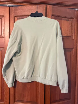 ASOS Top Green Long Sleeve Mockneck thumbnail 2