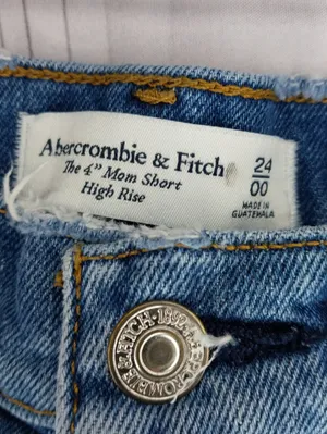 Abercrombie & Fitch High-Riseb The 4" Mom Denim Distressed Cutoff Shorts thumbnail 5