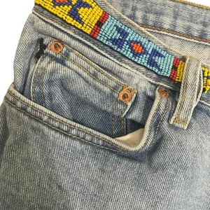 👖✨Vintage True Grit Beaded Waist Straight Leg Jeans‎ Sz 12✨ thumbnail 5