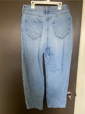 Hollister Light Blue Straight Wide Leg Women's Jeans thumbnail 2