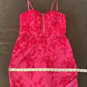 Women’s Pink Mermaid Fit Prom Party Dress Sparkly Sequins Lace Up Back Size 6 thumbnail 10